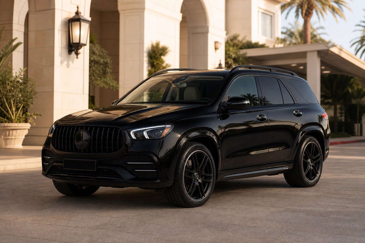 Black executive SUV for San Diego to LAX airport transportation