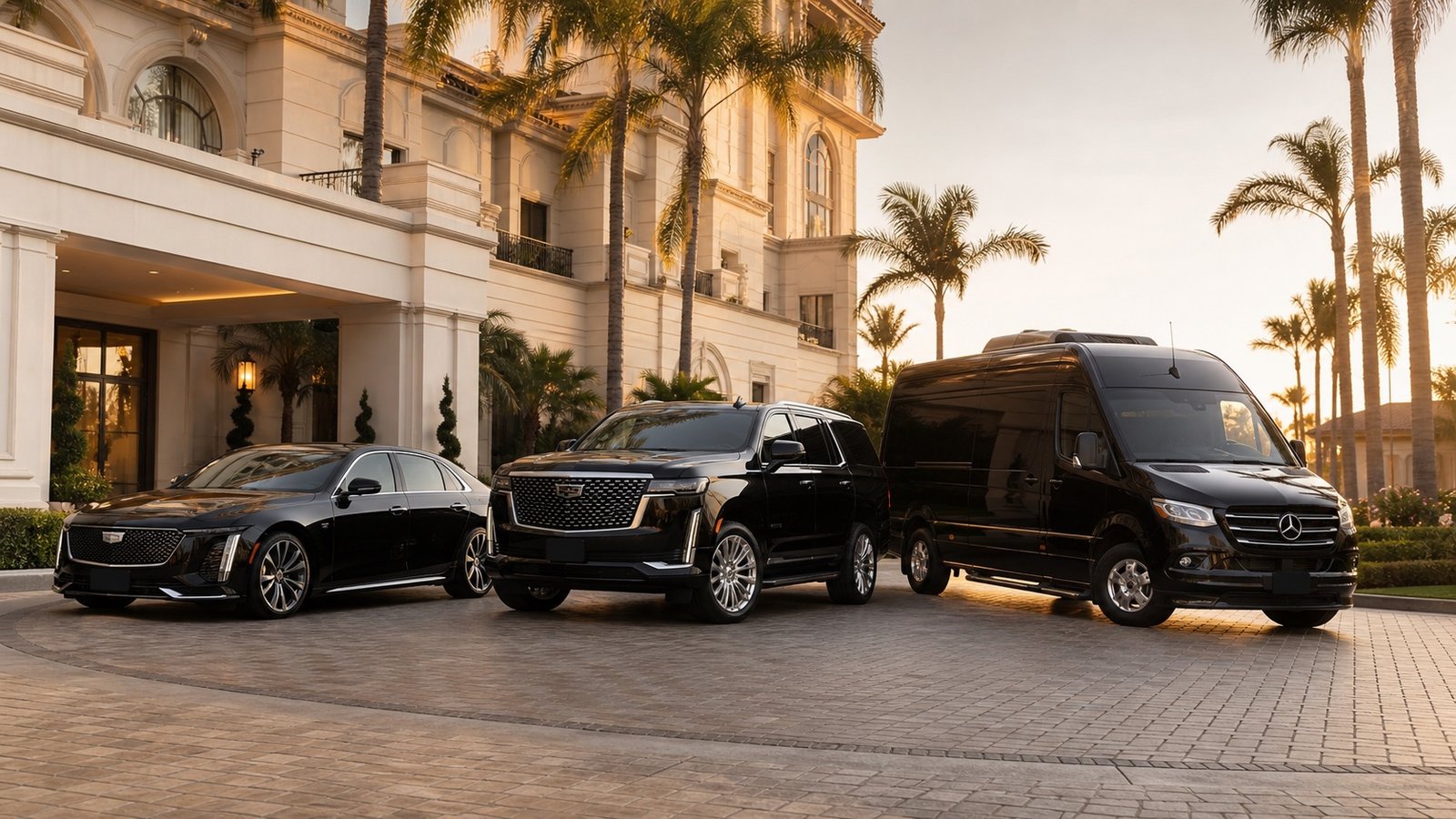 Lux4Rides luxury fleet of sedans, SUVs, and Sprinter vans for San Diego to LAX